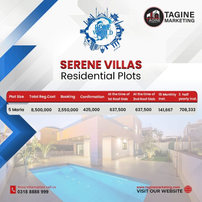 Blue World City Serene Villas Residential Plots